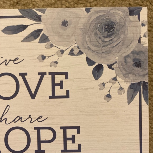 Give Love, Share Hope, Have Faith Wooden Shelf Sitter - Picture 5 of 5